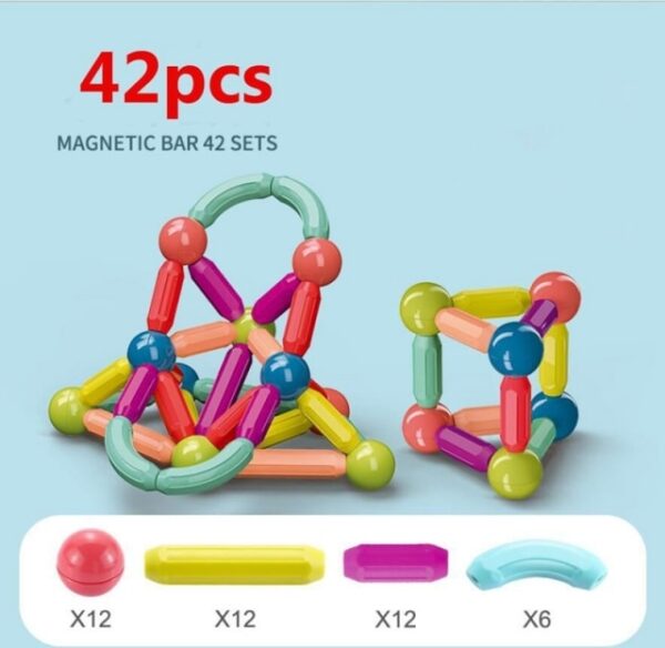 Dropshipping 64Pcs Set 3D Building Blocks DIY Big Size Magnetic Sticks Set Kids Educational Toy For 2.jpg 640x640 2