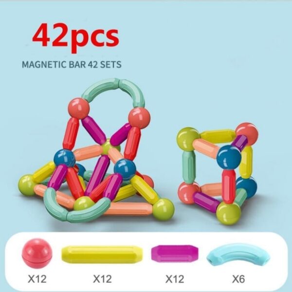 Dropshipping 64Pcs Set 3D Building Blocks DIY Big Size Magnetic Sticks Set Kids Educational Toy For 2.jpg 640x640 2