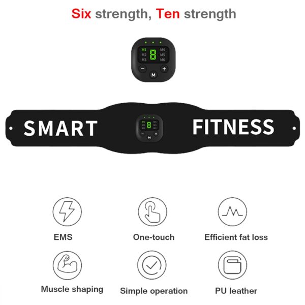 EMS Muscle Stimulator Wireless Muscle Trainer Abdomen Training Belt Fat Burner Weight Loss Stickers Body Slimming 2