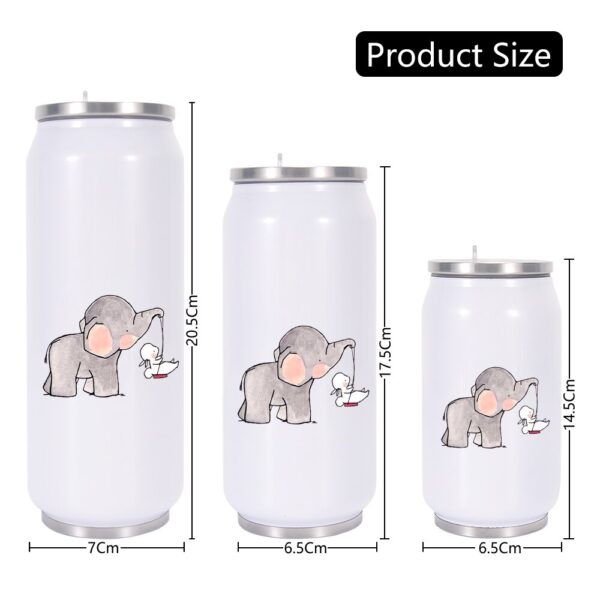 Elephant Print Cans Thermo Flask Tumbler Thermos Termo Coffee Mug Water Bottle Termo Cafe Travel Outdoor 2