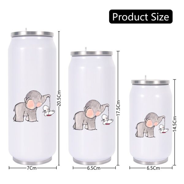 Olifant Print Blikjes Thermo Fles Tumbler Thermos Termo Kofje Beker Wetterfles Termo Cafe Reizen Bûten 2