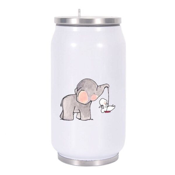 Elephant Print Cans Thermo Flask Tumbler Thermos Termo Coffee Mug Water Bottle Termo Cafe Travel