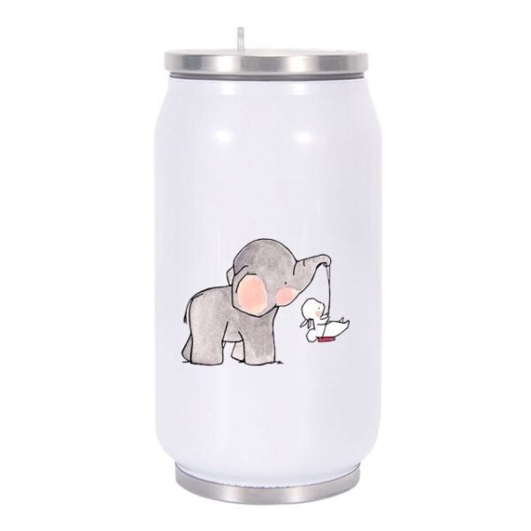 Elephant Print Cans Thermo Flask Tumbler Thermos Termo Coffee Mug Water Bottle Termo Cafe Travel