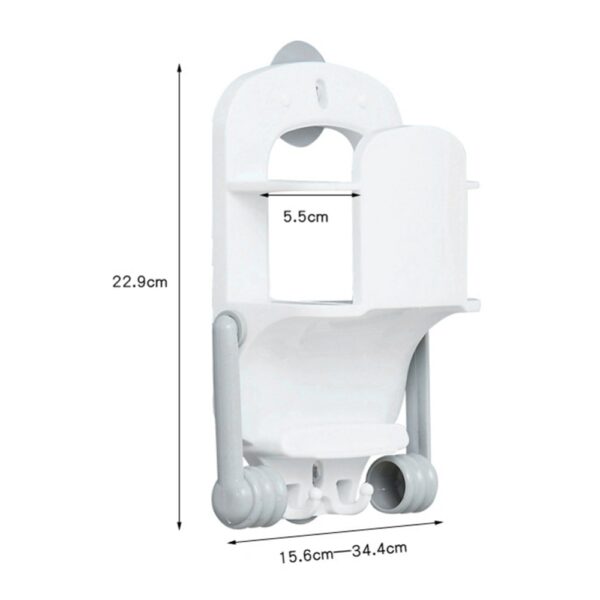 Kay Retractable Kitchen Roll Holder Papye Sèvyèt Holder plastik vlope Depo etajè 1