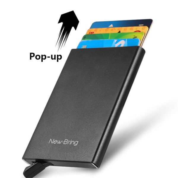 In Stock Youpin NewBring Mini Card Protector Wallet Holder Slim Metal Body RFID Block Easy Fast 1