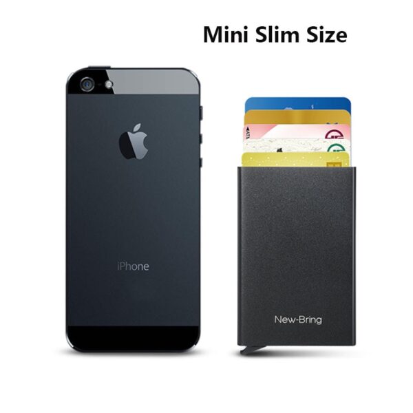 In Stock Youpin NewBring Mini Card Protector Wallet Holder Slim Metal Body RFID Block Easy Fast 2