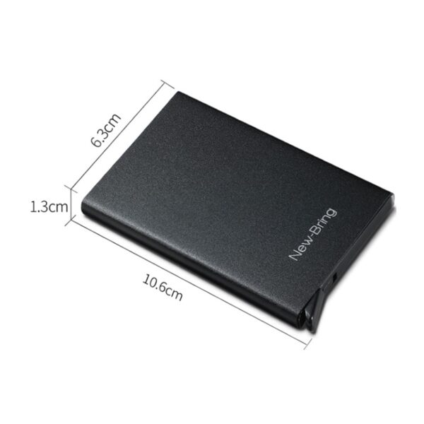 Còn hàng Youpin NewBring Mini Card Protector Wallet Holder Wallet Body Metal Slim Khối RFID Dễ dàng Nhanh chóng 3