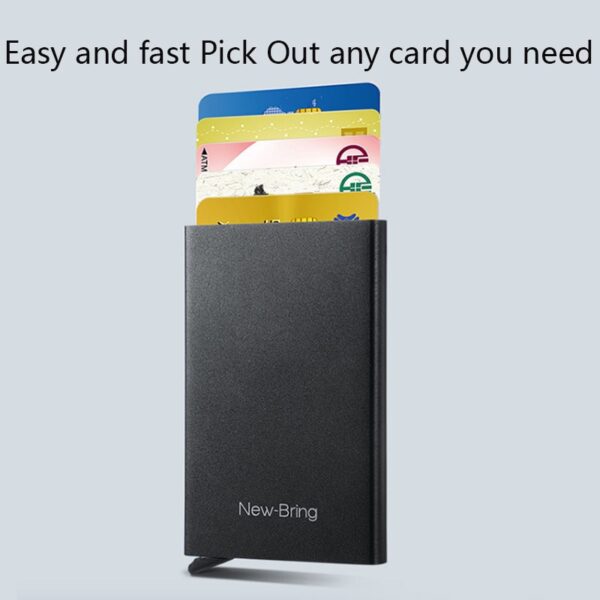 Còn hàng Youpin NewBring Mini Card Protector Wallet Holder Wallet Body Metal Slim Khối RFID Dễ dàng Nhanh chóng 4