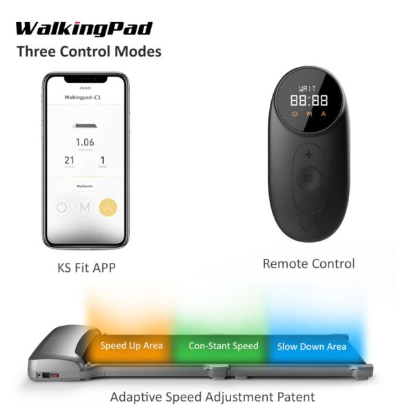 KingSmith WalkingPad Treadmill Walk C1 Foldable Fitness Apparatus Smart Aerobic Exercise Remote Control App Connect Home 3