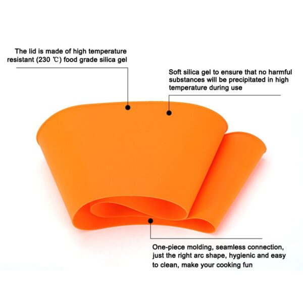 Kitchen Foldable Pan Partition Baffle Kitchen Frying Pan Oil Splash Proof Silicone Splash Proof Kitchen Accessories 3