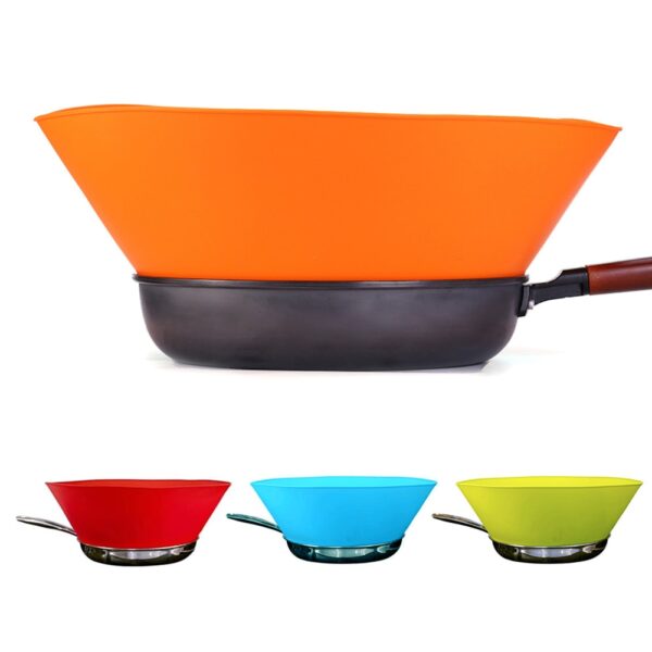 Kitchen Foldable Pan Partition Baffle Kitchen Frying Pan Oil Splash Proof Silicone Splash Proof Kitchen Accessories 5