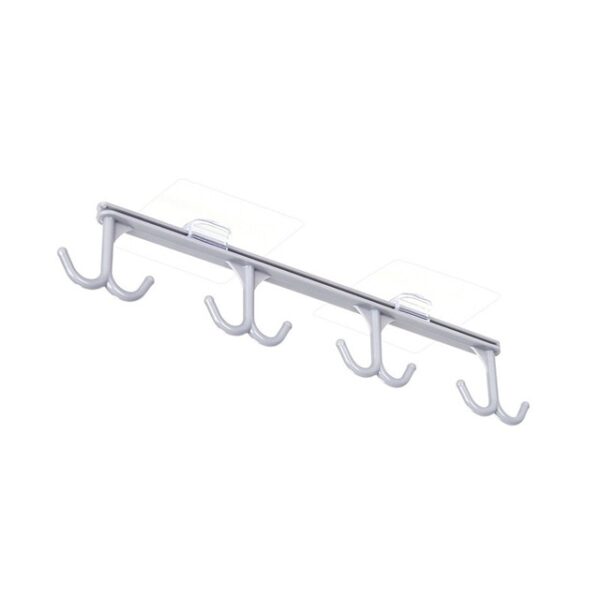 Kitchen Storage Rack Door Wardrobe Cabinet Hook Organizer Shelf Cup Holder Hooks Towel Hanger Bathroom