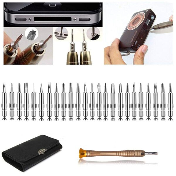 Leather Case 25 In 1 Torx Screwdriver Set Mobile Phone Repair Tool Kit Multitool Hand Tools 3