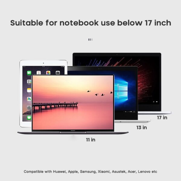 NOVA 11 17 Coloj Simpla Laptop Malvarmiga Bazo Aluminia Faldebla Notebook Subteno Por MacBook Air Pro 3
