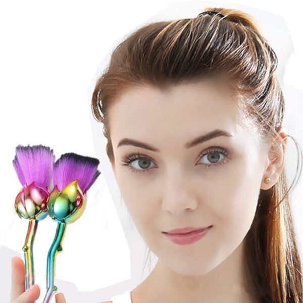 Rose Shape Makeup Brush Set Foundation Powder Blush Concealer Contour Brushes 5