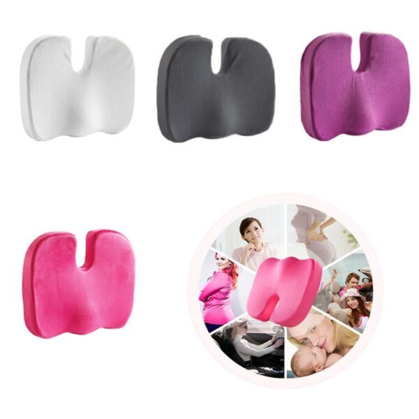 Travel Coccyx Seat Cushion Memory Foam U Shaped Pillow For Chair Cushion Pad Car Office Hip 2