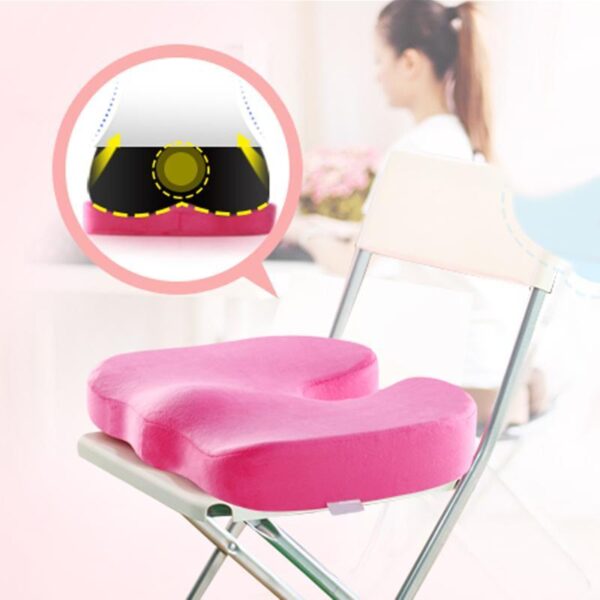 Travel Coccyx Seat Cushion Memory Foam U Shaped Pillow For Chair Cushion Pad Car Office Hip 3