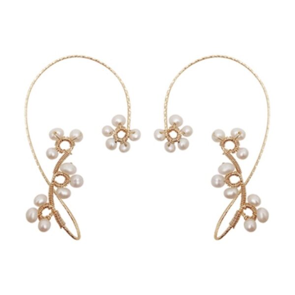 Trendy Classic Geometric Clip on Earrings Bohemia Charm Simulated Pearls Ear Cuff Rhinestone Statement Earings