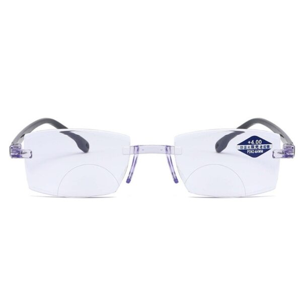 Ultrakönnyű perem nélküli olvasószemüveg kék fénysugárzásgátló számítógép Presbyopia olvasók szemüvegolvasó szemüveg 4