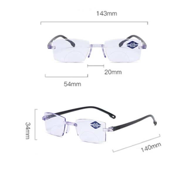 Ultralight Rimless Membaca Kacamata Anti Cahaya Biru Radiasi Komputer Presbyopia Readers spectacleso Reader Kacamata 5