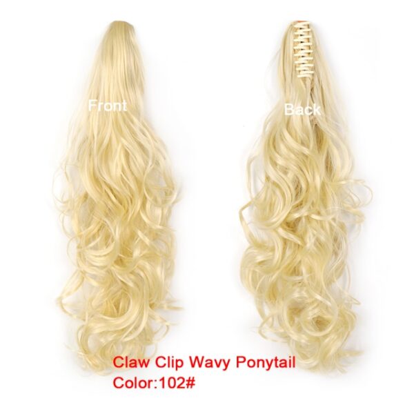 WTB Long Wavy Claw lori Irun Irun Irun Irun Irun 24 Ponytail Hairpiece Synthetic Drawstring Wave Black 23.jpg 640x640 23