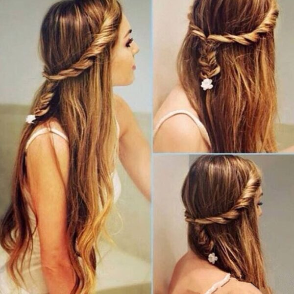 Аялдар Мода Гүлү Сыйкырдуу Клип Келин Стилист Кезек Twist Plait Чач Өрүм DIY Hairstyle 2