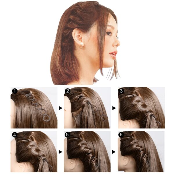 Wahine Wahine Pua Maika Hair Clip Bride Stylist Queue Twist Plait Hair Braid DIY Hairstyle Styling 3