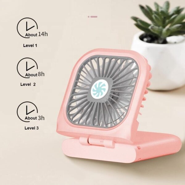 iHoven Portable Mini Fan USB Rechargeable Handheld Fan Adjustable Desktop Fan Air Cooler for Home Office 3