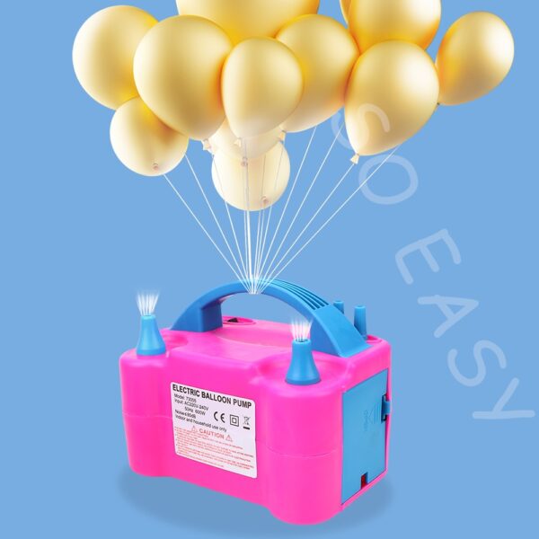 1PC EU Plug High Voltage Double Hole Air Compressor Electric Balloon Inflator Pump Air Blower Balloon 4