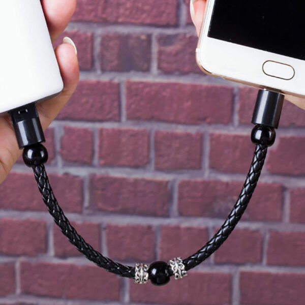 Bracciale da polso con cavo di sincronizzazione dati per caricabatterie USB 2021 per iPhone Android tipo C per Samsung 3