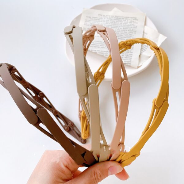 2PC New Portable Foldable Bezel Hairband Headband ho an'ny vehivavy zazavavy Lehilahy Hoop ho an'ny antoko Koreana 2