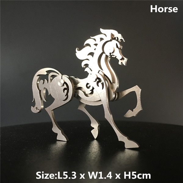 3D Metal Model Chinese Zodiac Dinosaurs western fire dragon DIY Assembly models Toys Collection Desktop For 16.jpg 640x640 16