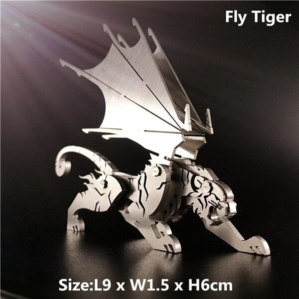 3D Metal Model Chinese Zodiac Dinosaurs western fire dragon DIY Assembly models Toys Collection Desktop For 3.jpg 640x640 3