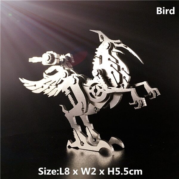 3D Metal Model Chinese Zodiac Dinosaurs western fire dragon DIY Assembly models Toys Collection Desktop For 7.jpg 640x640 7