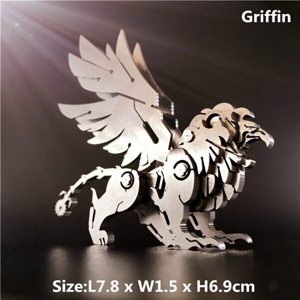 3D Metal Model Chinese Zodiac Dinosaurs western fire dragon DIY Assembly models Toys Collection Desktop For 8.jpg 640x640 8