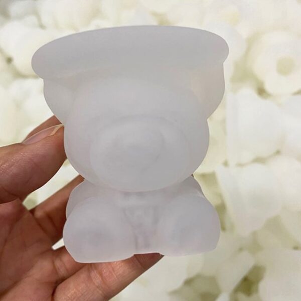 3D Silicone Bear Shape Ice Mold Whiskey Milk Tea Cola DIY Mould Freezer Juice Ice Tray 4
