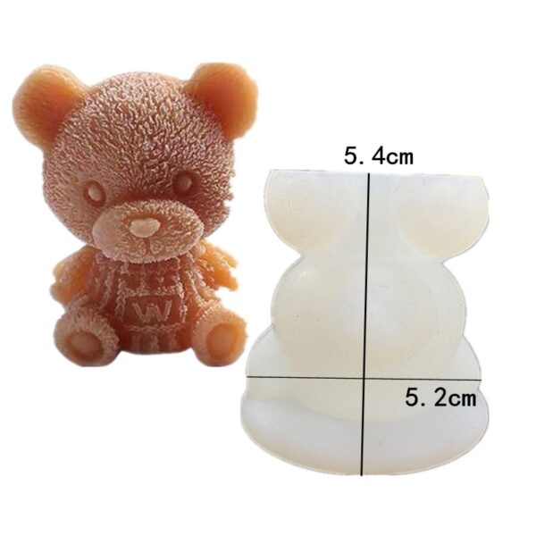 3D Silicone Bear Shape Ice Mold Whiskey Milk Tea Cola DIY Mould Freezer Juice Ice Tray 5