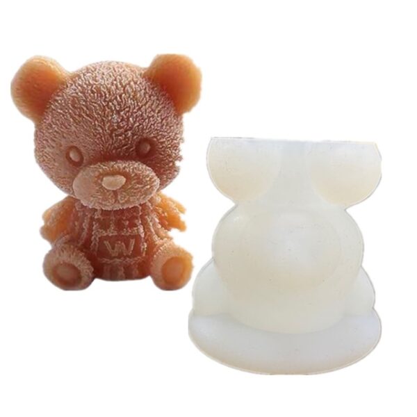 3D Silicone Bear Shape Ice Mold Whiskey Milk Tea Cola DIY Mould Freezer Juice Ice