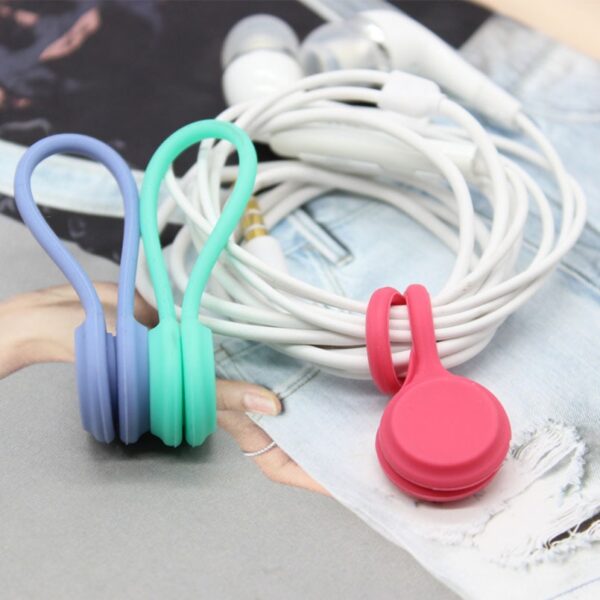 3Pcs Pack Earphone Cord Winder Cable Holder Organizer Clips Multi Function Durable Magnet Headphones Winder Cables 2