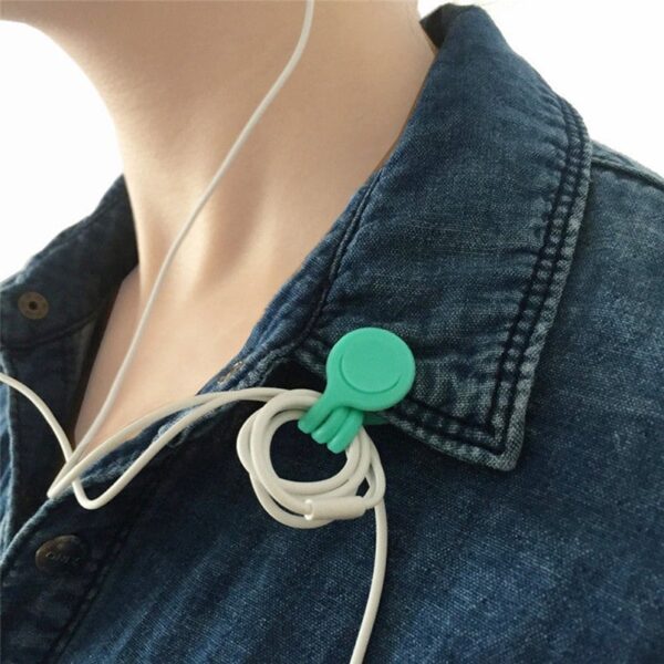 3Pcs Pack Earphone Cord Winder Cable Holder Organizer Clips Multi Function Durable Magnet Headphones Winder Cables 5