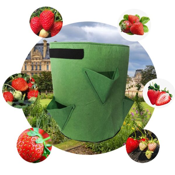 5 7 10 Gallon Vertical Planting Grow Bag For Strawberry Flower Herb Pots Garden Outdoor Grow 4