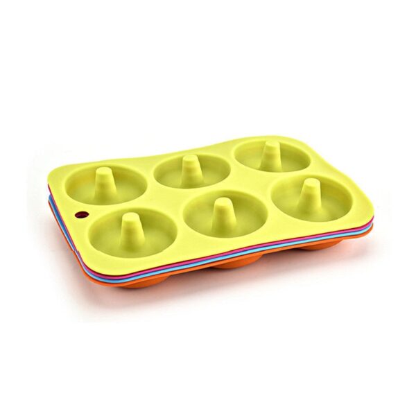 6 Cavity Silicone Mold Donut Baking Pan Non Stick Mold Dishwasher Decoration Tools Jelly And Candy 10