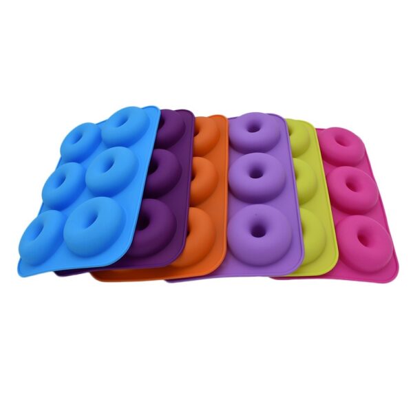 6 Rongony Silicone bobongolo Donut Baking Pan Non Kitapom-bolo bobongolo fanasana lamba fanasana lamba Jelly sy vatomamy 11