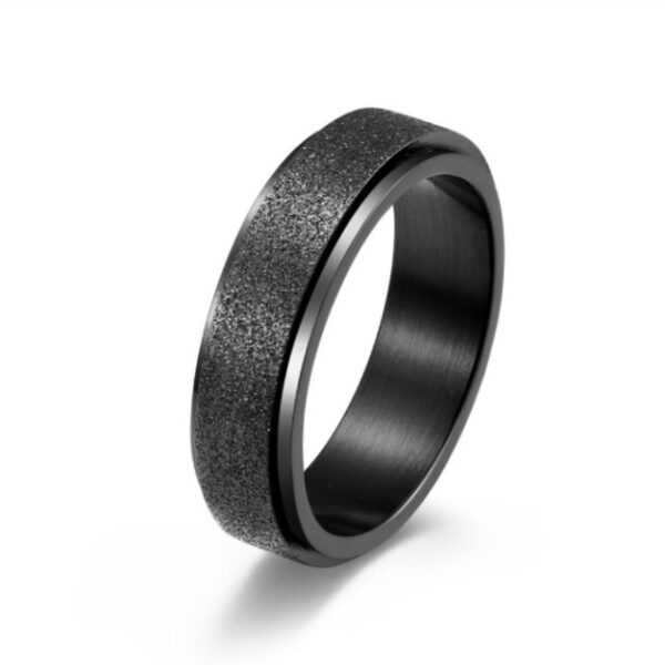 6mm Spinner Ring for Women Men Stress Release Rotatable Sandblasting Stainless Steel Bands Casual Tail Ring 1.jpg 640x640 1