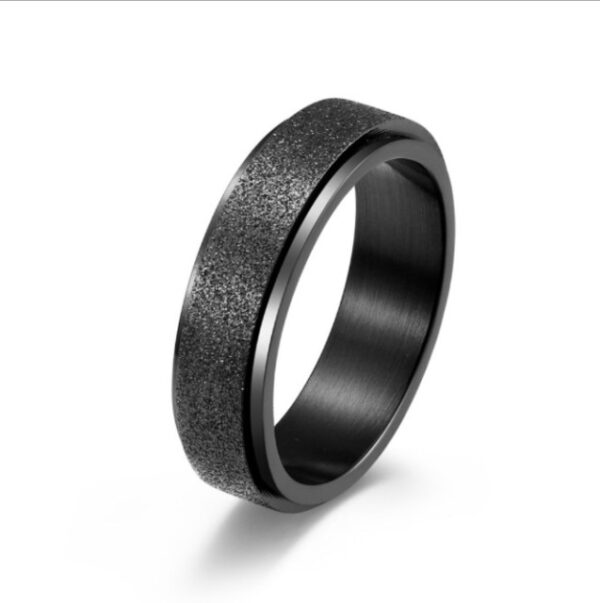 6mm Spinner Ring voor Vrouwen Mannen Stress Release Draaibaar Zandstralen Roestvrij Stalen Bands Casual Staart Ring 1.jpg 640x640 1