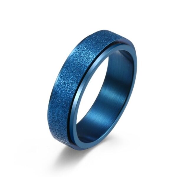 6mm Spinner Ring for Women Men Stress Release Rotatable Sandblasting Stainless Steel Bands Casual Tail Ring 4.jpg 640x640 4