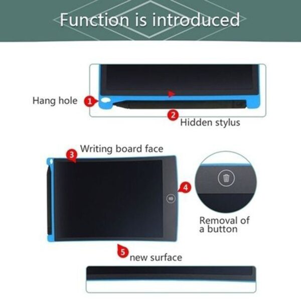 8 5-palcový elektronický kresliaci panel LCD obrazovka Farebný tablet na písanie Digitálne grafické tablety na kreslenie Podložka na písanie 2