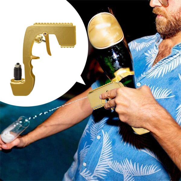 Champagne Wine Sprayer Squirt Gun Bottle Beer Vacuum Stopper Shoot Drinking Ejector Feeding Party Club Bar 3