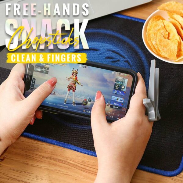 Free Hands Snack Chopsticks Play Games Finger Chopsticks Lazy Assistant Clip Snacks Not Dirty Hand Phone 1