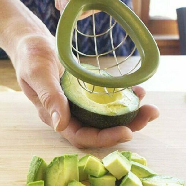 Multifunction Avocado Slicer Corer Shea Butter Avocado Cutter Plastic Separator Paste Vegetable Kitchen Knife Slicer Melon 2